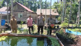 Bhabinkamtibmas Desa Sungai Cina Cek Kelompok Ternak Ikan Mujair untuk Dukung Ketahanan Pangan Rangsang Barat