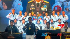 Personel Polres Meranti Sumbang Emas, Polda Riau Juara Umum Kejurnas Taekwondo Kapolri Cup 7