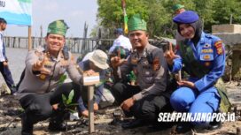 Kapolres Meranti Pimpin Penanaman Mangrove di Desa Lukit, Tegaskan Pelestarian Lingkungan Tanggung Jawab Bersama