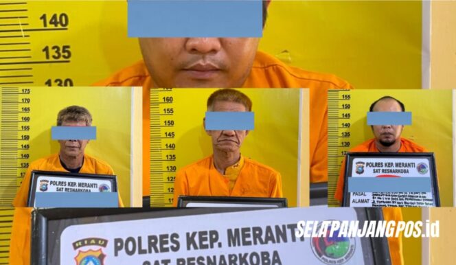 
 Dalam Sehari, Polres Meranti Ringkus Empat Terduga Pengedar Sabu