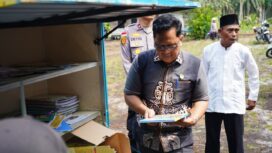 Tim Juri Kompolnas Awards 2026 saat meninjau langsung Program Perpustakaan Keliling yang diinisiasi Bhabinkamtibmas Desa Sendaur, Bripka Khairi, di MDA Darul Muttahidah, Desa Sendaur, Kecamatan Rangsang Pesisir, Selasa (18/8/2026).