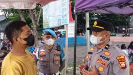 Polres Meranti Bagikan Masker, Warga Diimbau Waspadai Kabut Asap