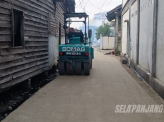 Foto : Proyek Peningkatan jalan panggaram Selatpanjang Kota
